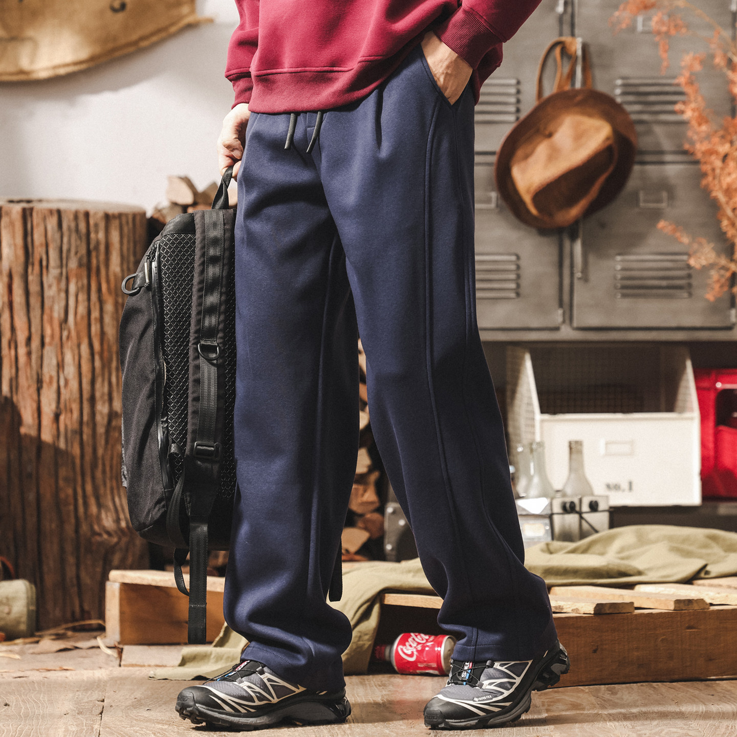 美式復古直筒休閒褲子男春季2026新款加厚長褲寬鬆重磅潮牌衛褲男