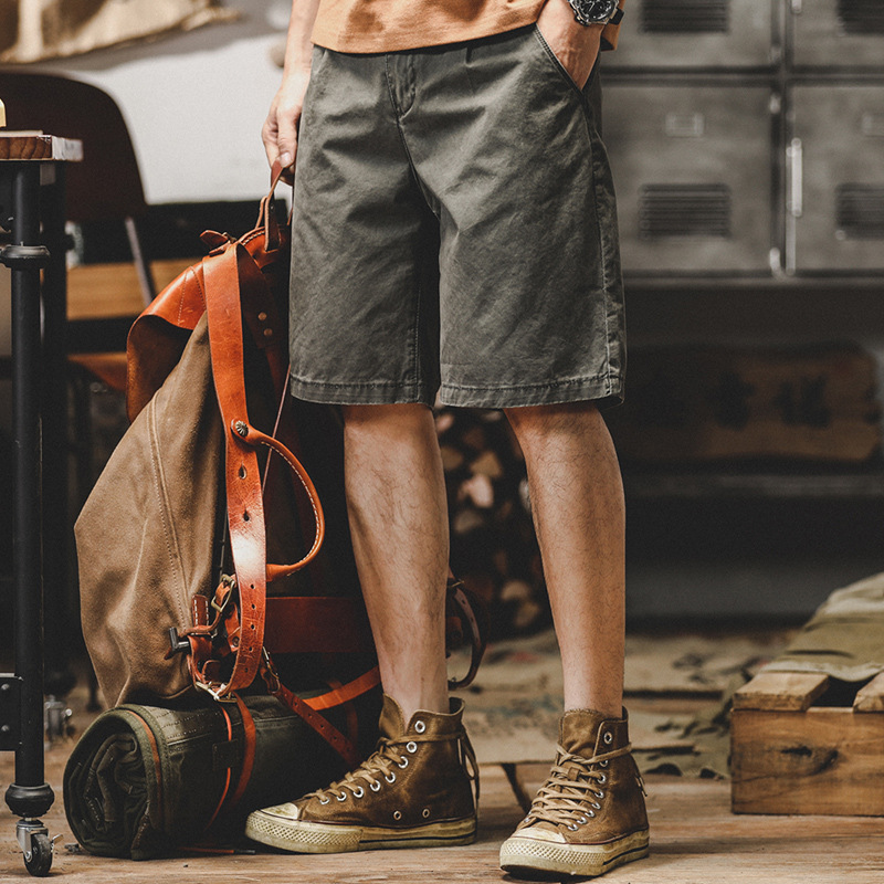 美式潮牌短褲子男夏季戶外耐磨休閒工裝5分褲男痞帥簡約休閒中褲