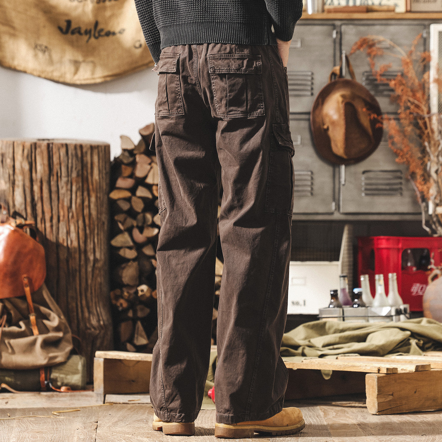 美式復古工裝褲子男2026新款春季寬鬆直筒闊腿高街潮流男士休閒褲