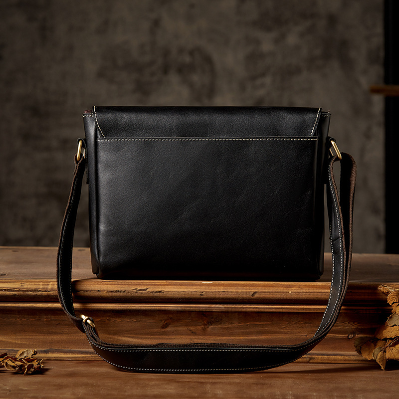 原創男士包包單肩包斜挎包手工真皮休閒挎包郵差包牛皮包男斜肩包