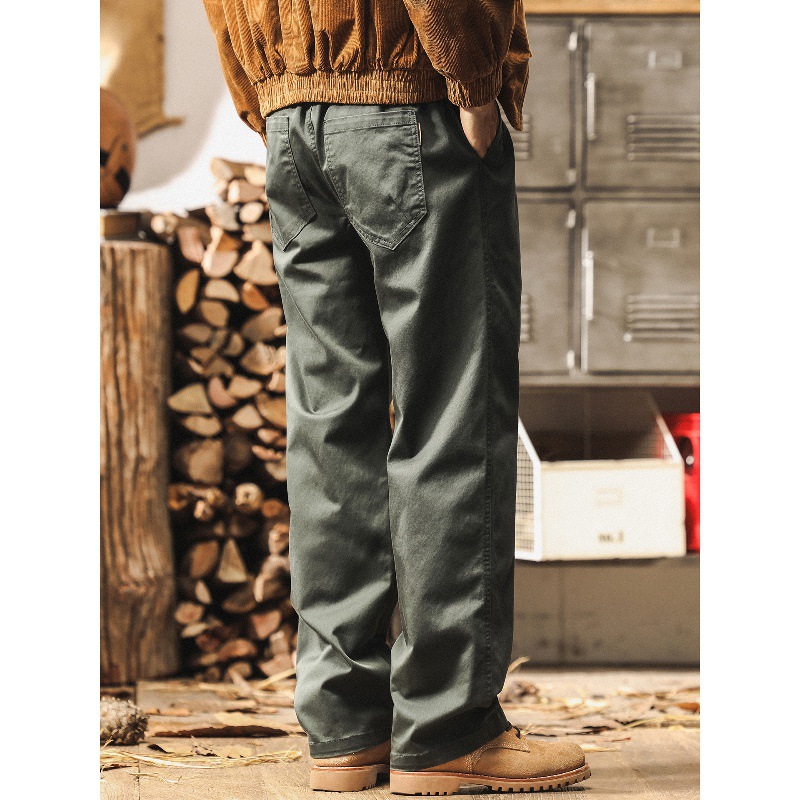 美式復古重磅工裝褲男士褲子2025新款秋季休閒褲男寬鬆直筒長褲潮