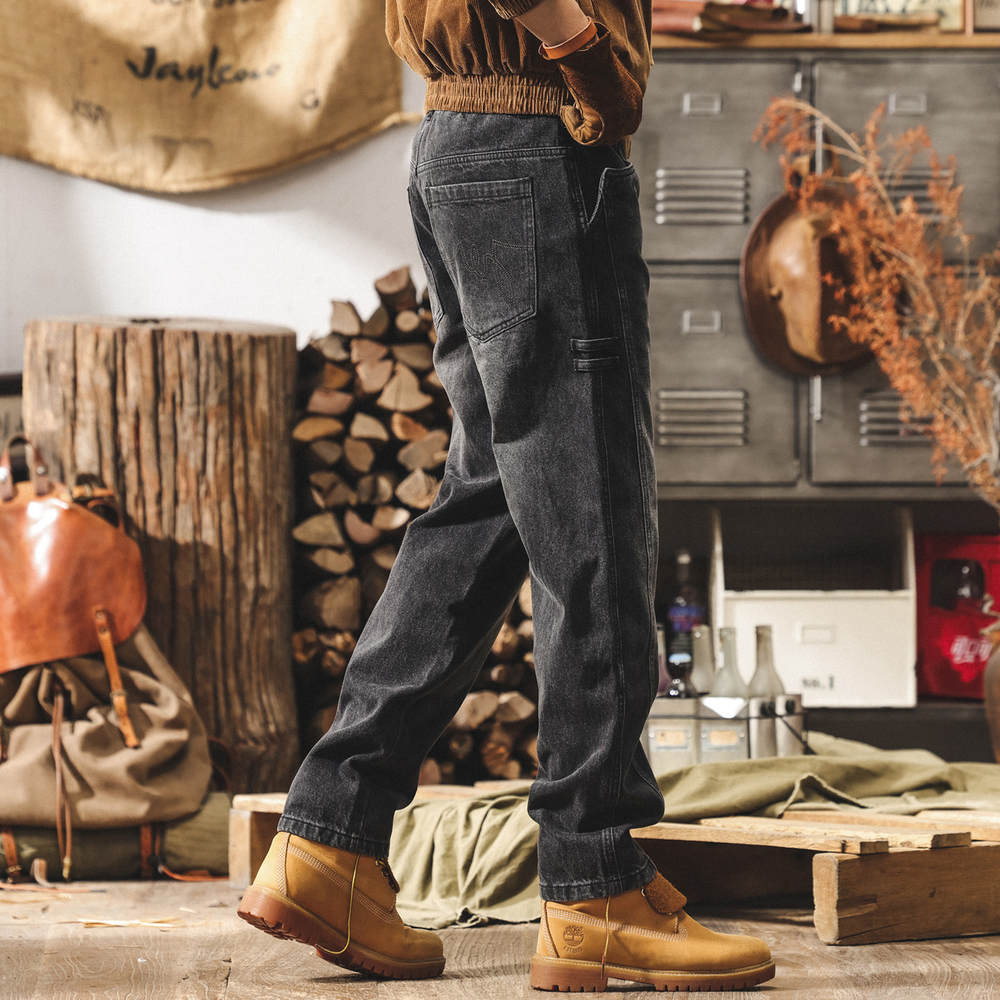 美式復古水洗牛仔褲男款直筒寬鬆長褲2026春季潮牌休閒工作服褲子