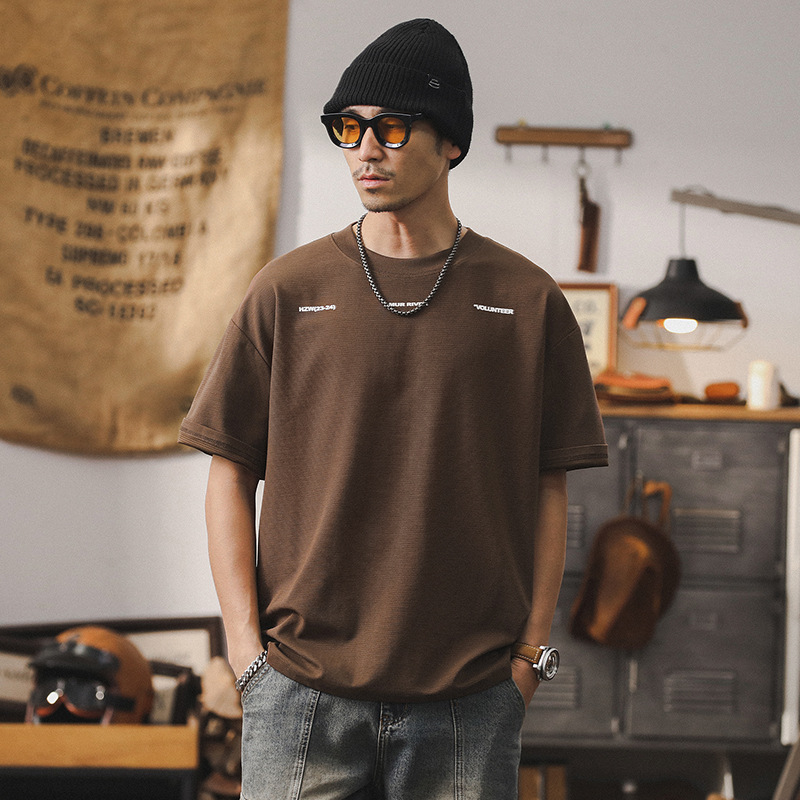 Sorona索羅納涼感T恤男士寬鬆潮牌短袖男夏季2024新款半袖上衣男