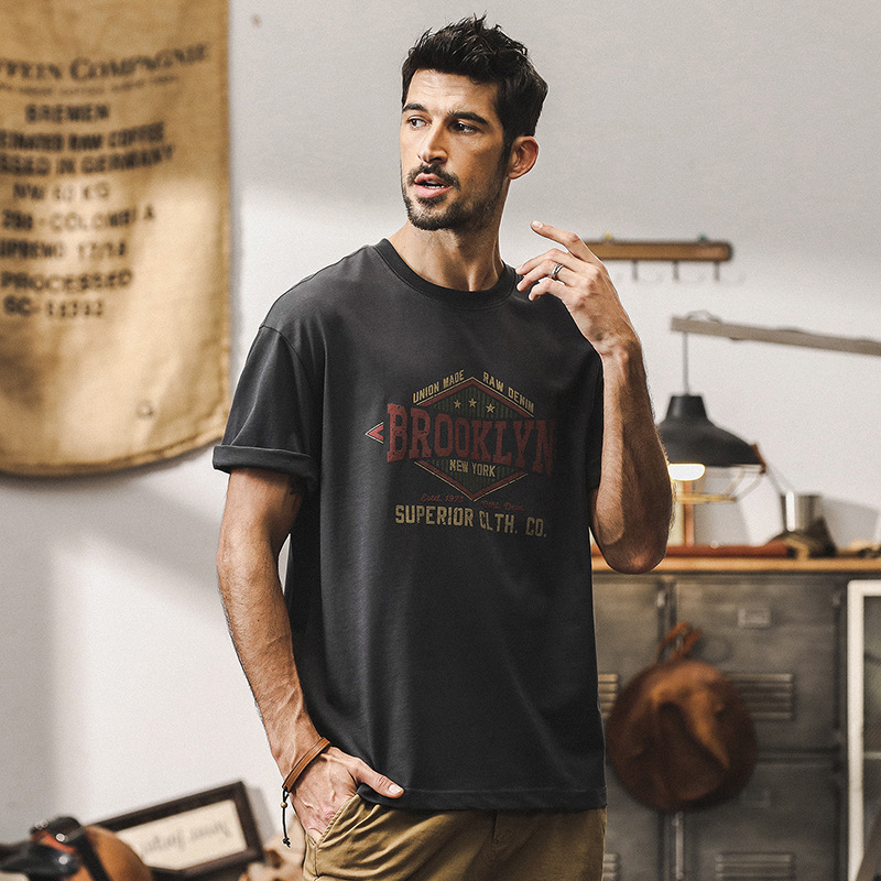 美式重磅230g男士短袖T恤2024新款男夏季潮牌寬鬆大碼衣服男