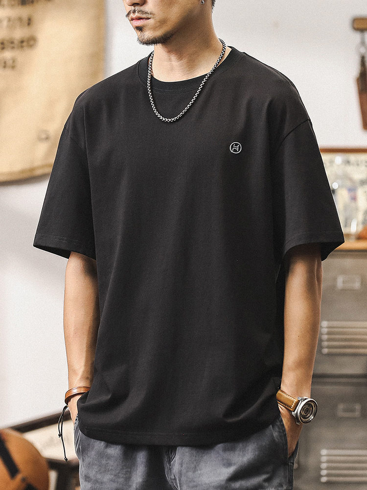 杰雷諾美式復古260g重磅短袖T恤男夏季潮牌寬鬆休閒男士體恤