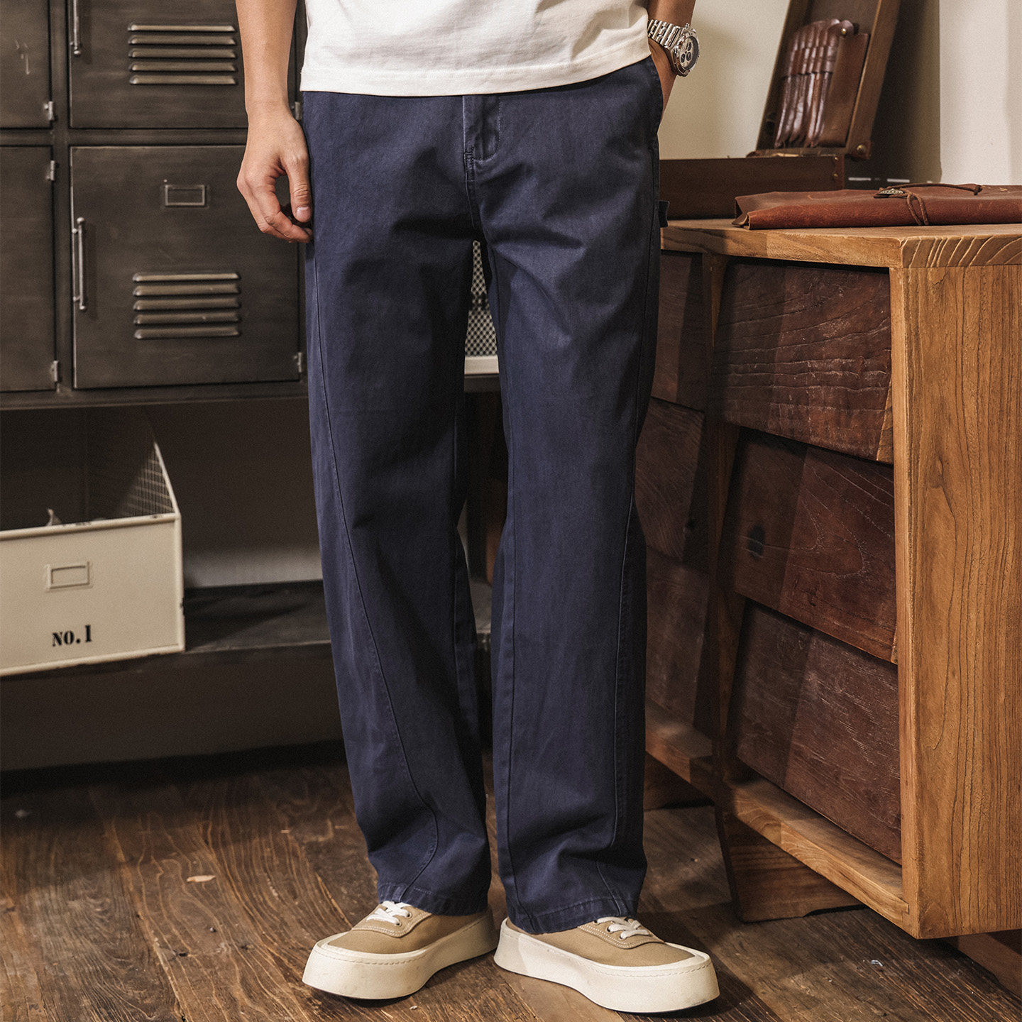 美式復古重磅工裝褲子男春季2026新款潮牌直筒長褲寬鬆休閒褲