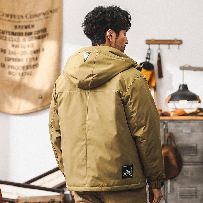 美式復古工裝羽絨服男冬季加厚山系戶外機能硬漢獵裝外套男秋冬款