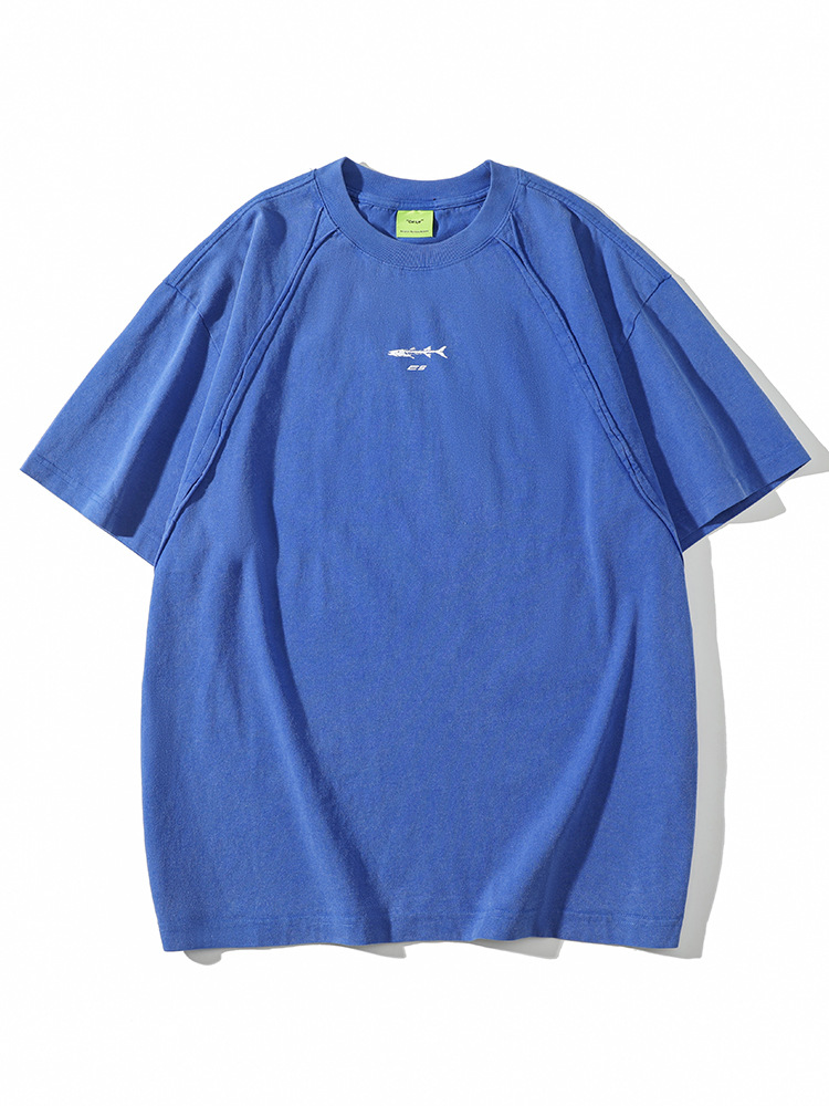 美式复古重磅T恤男短袖夏季2024新款潮牌硬汉廓形宽松上衣男T潮流