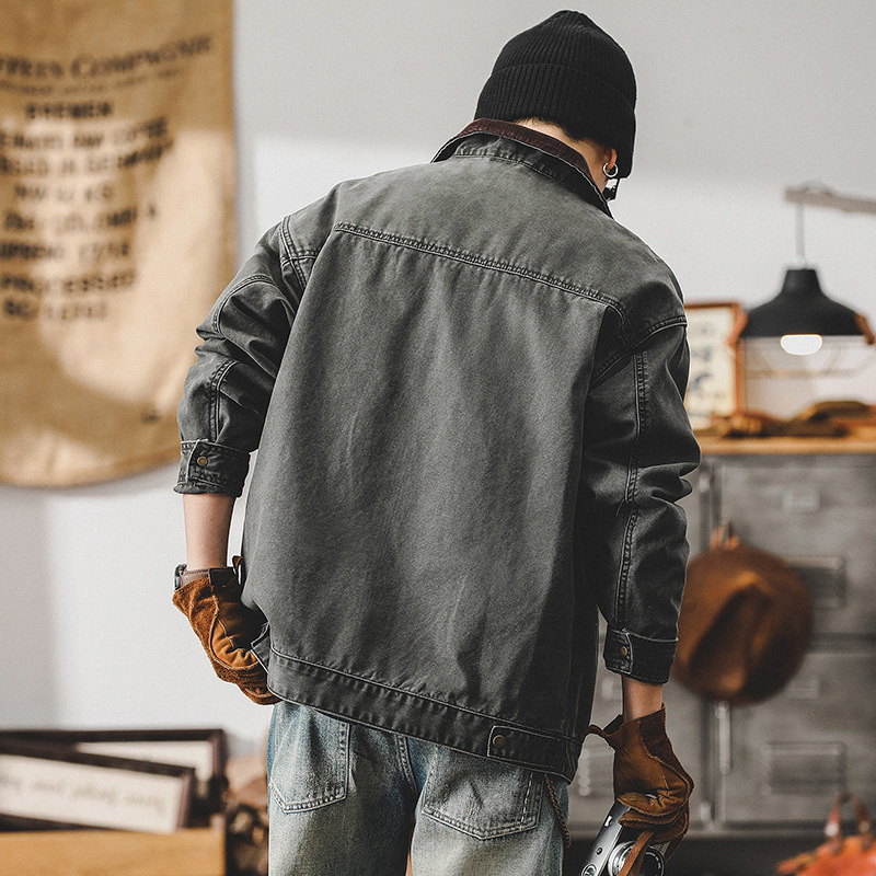 美式經典復古J97工裝夾克男春秋季潮牌重磅水洗耐磨男士休閒外套