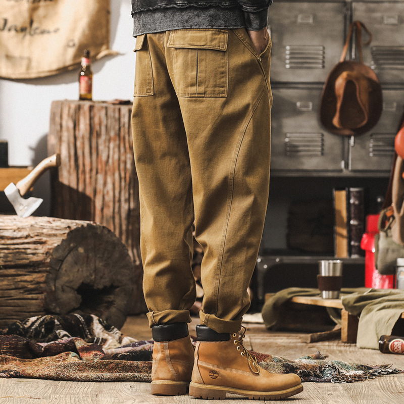 美式復古工裝褲子男春季2025新款寬鬆美拉德休閒長褲潮牌直筒男褲