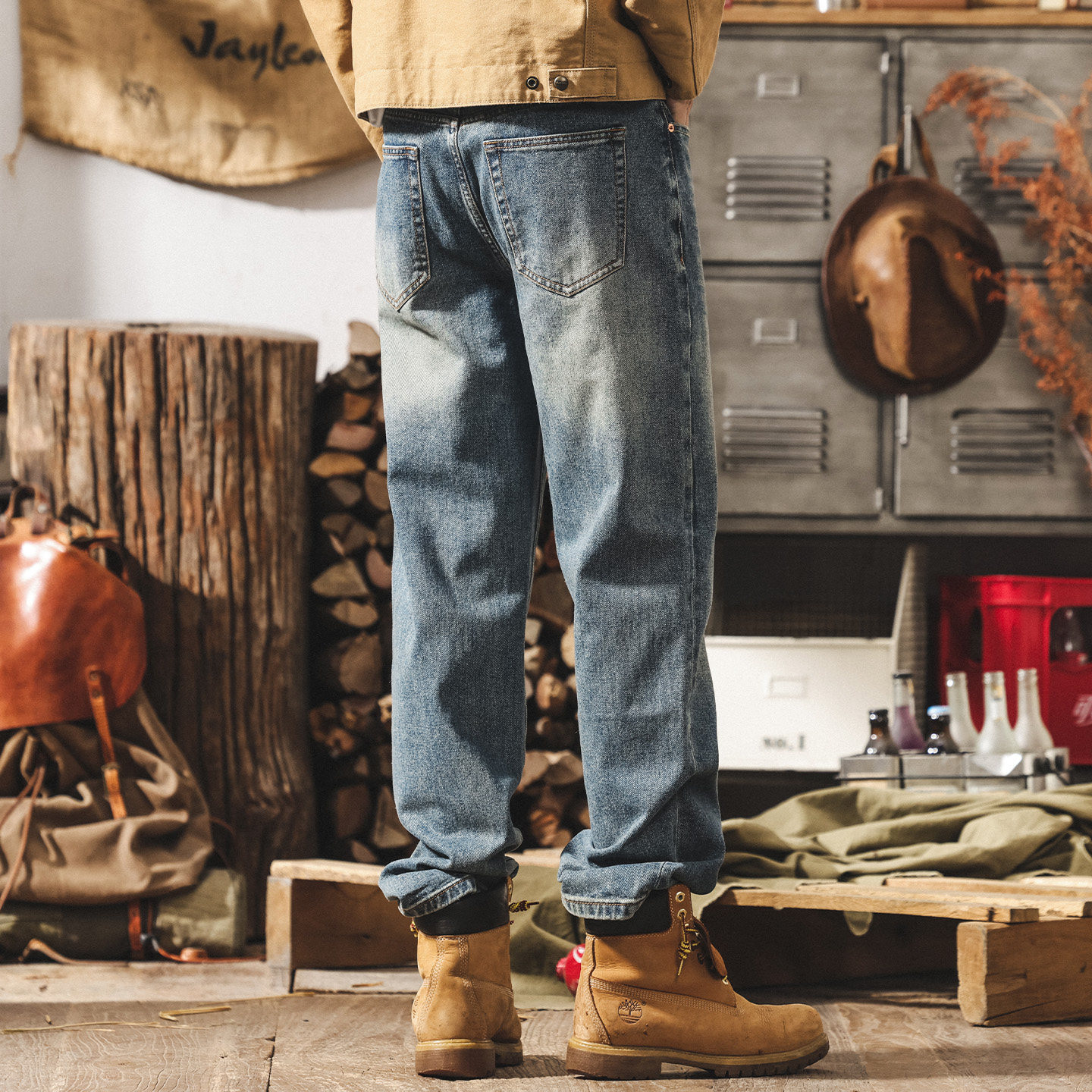 美式12.5盎司復古寬鬆牛仔褲男春季2026新款潮牌直筒休閒長褲子男