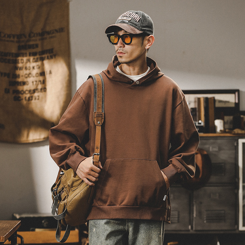 春秋新款美式衛衣男春季2024新款潮牌設計款衣服潮流連帽外套男款