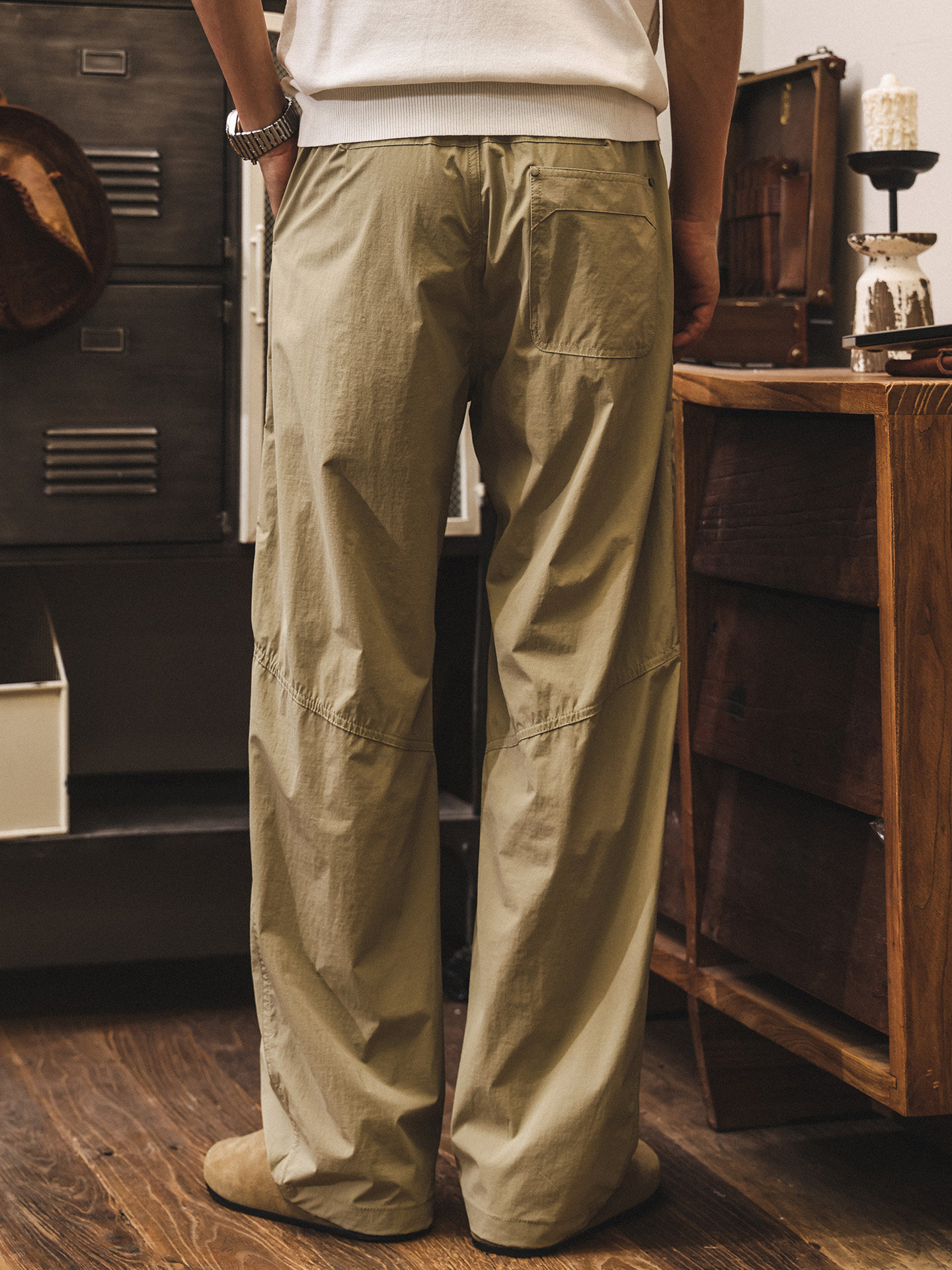 美式復古直筒薄款褲子男春季2026新款通勤潮牌工裝寬鬆休閒長褲男