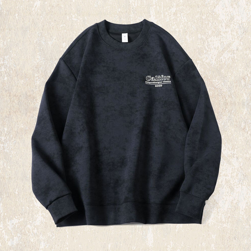 美式復古360g重磅衛衣男秋冬款寬鬆仿水洗做舊潮牌2024新款上衣男