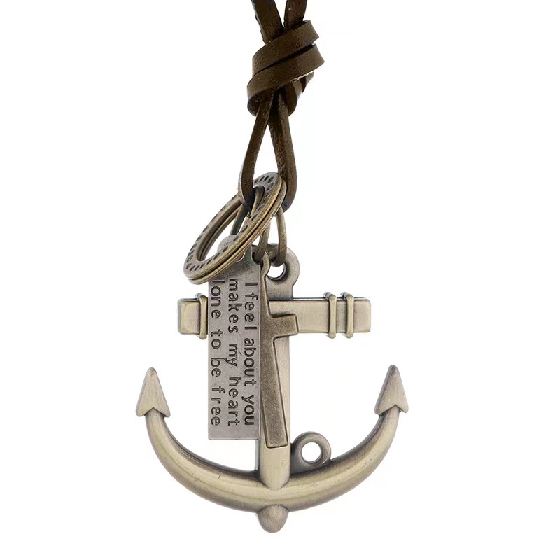 復古船錨項鍊
