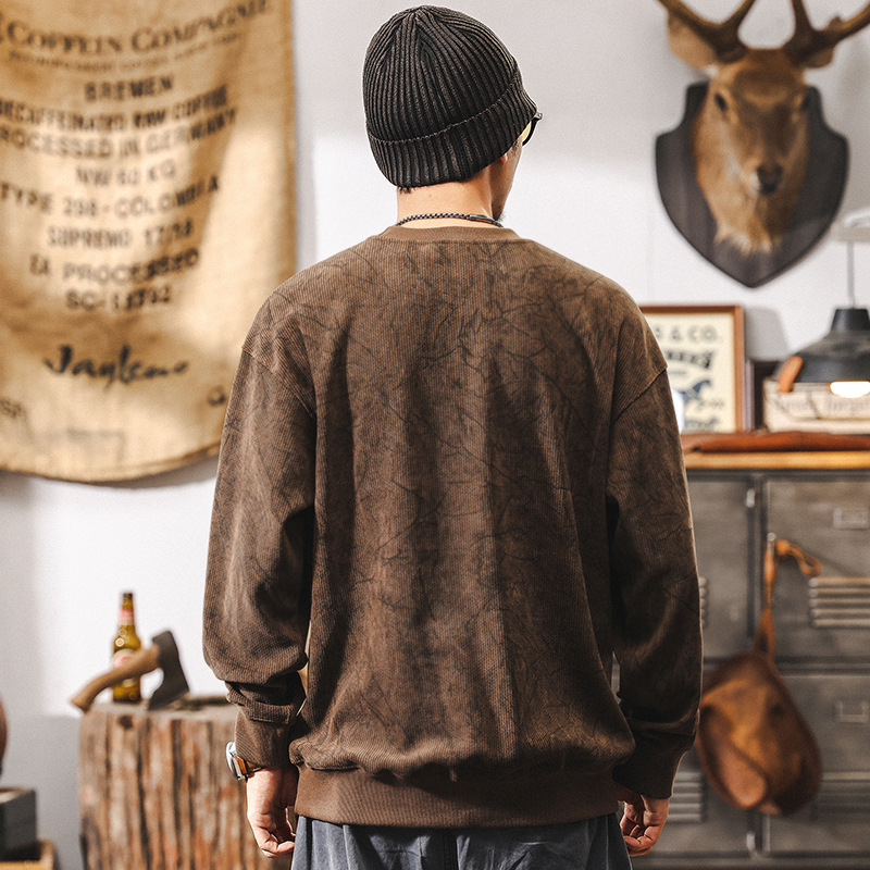 美式復古400g重磅德澳絨衛衣男秋冬款2024新款潮流男士寬鬆上衣男