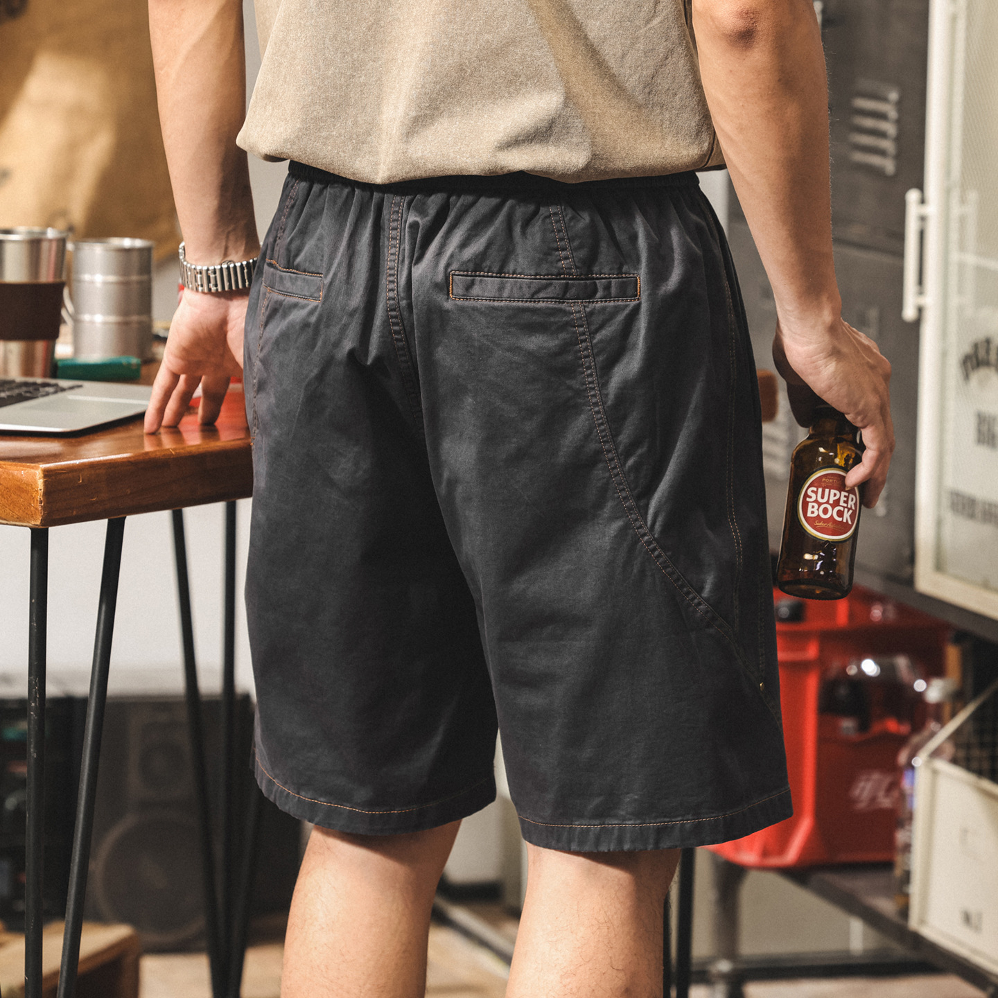 美式復古戶外運動短褲男新款夏季潮牌寬鬆五分褲直筒薄款休閒中褲