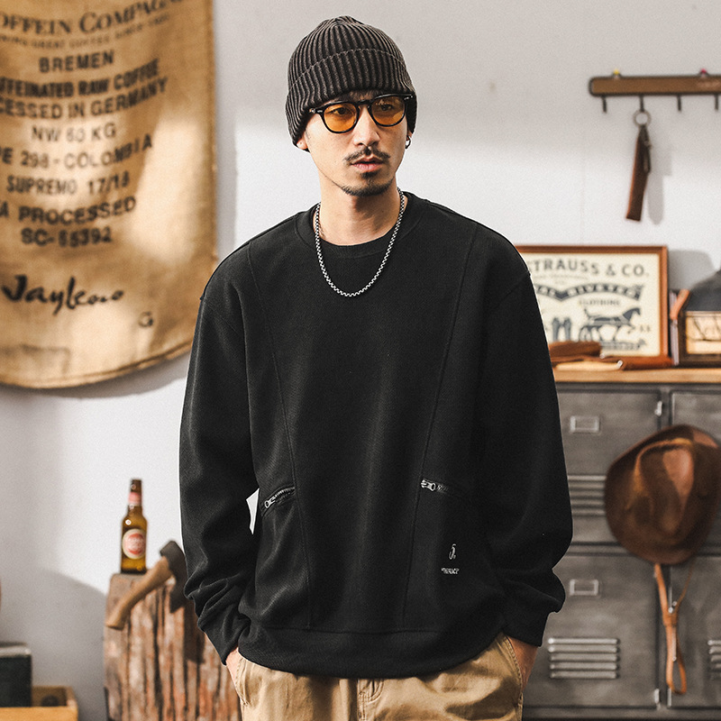 杰雷諾美式重磅380g針織衛衣男秋冬款潮牌寬鬆大碼男裝秋季上衣男