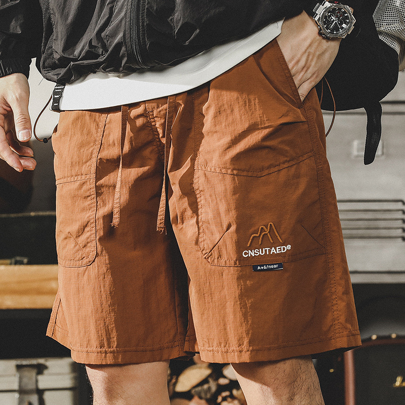 杰雷諾山系戶外工裝短褲男夏季2024新款寬鬆美式潮牌速乾五分褲男