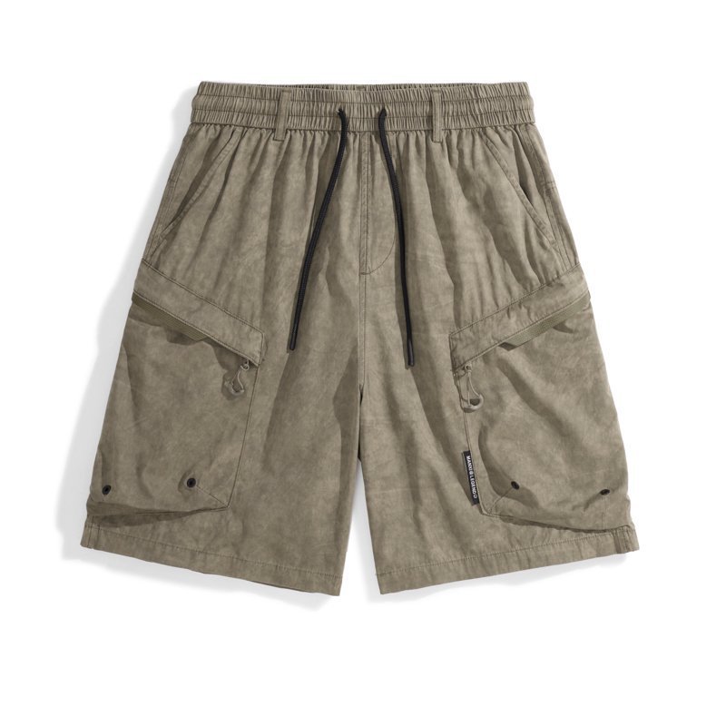 美拉德復古戶外工裝短褲男夏季2025新款潮牌中褲寬鬆美式五分褲男