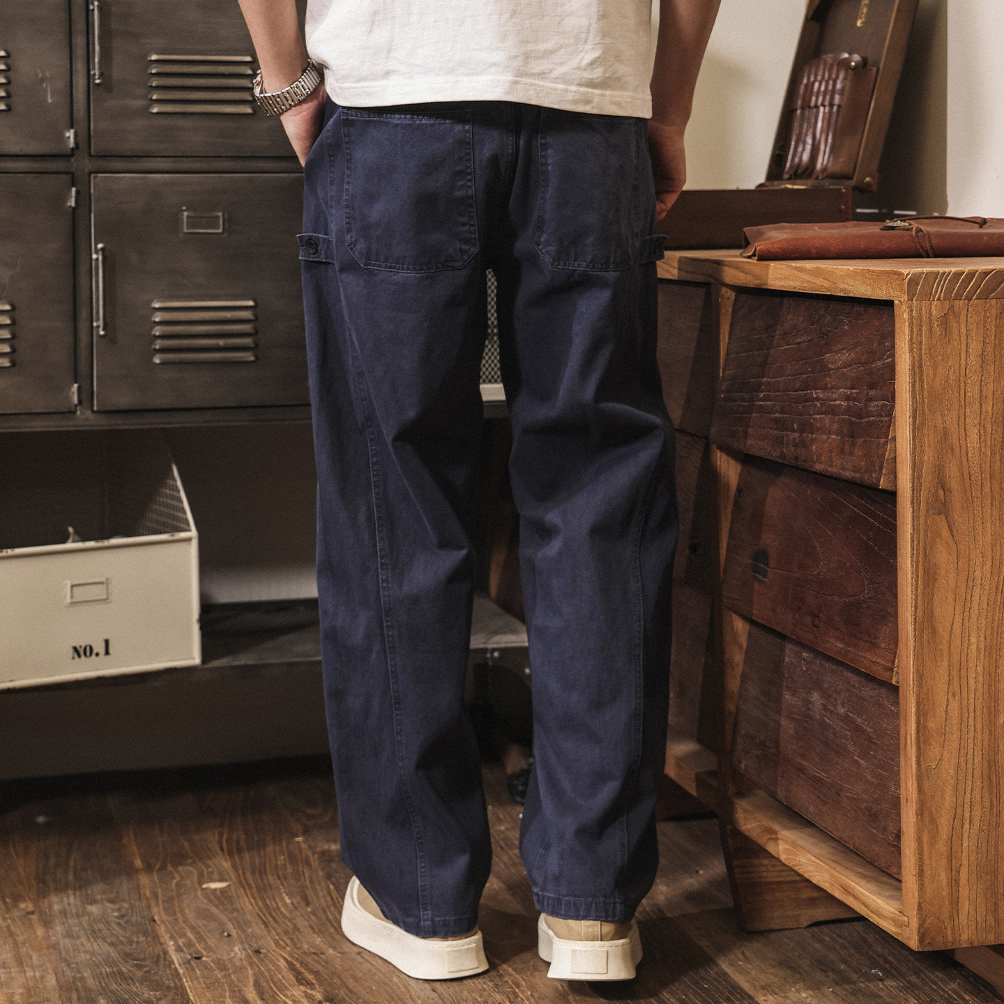 美式復古重磅工裝褲子男春季2026新款潮牌直筒長褲寬鬆休閒褲