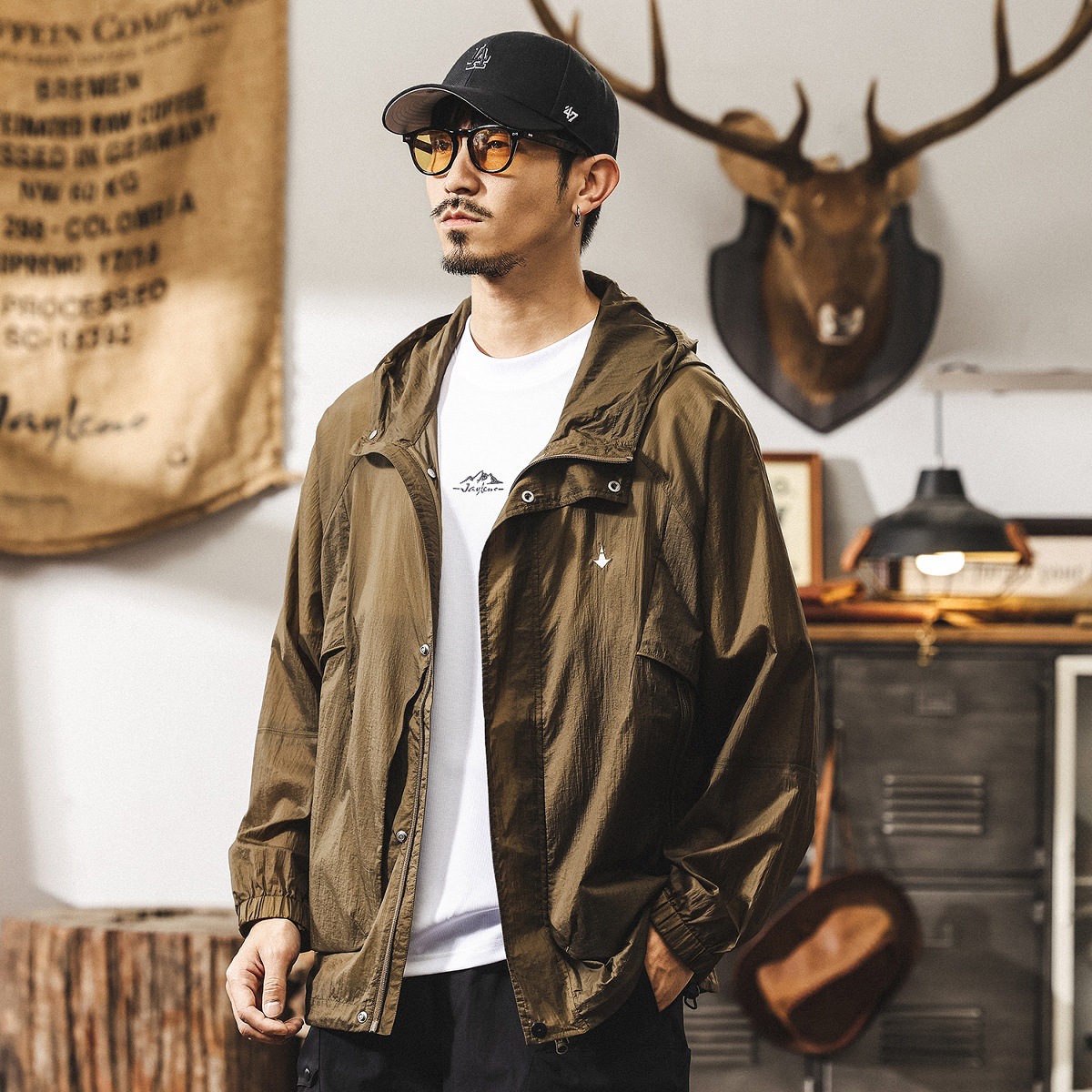 夏季輕薄透氣涼感UPF50+防曬衣男防紫外線戶外速幹防曬服薄款外套