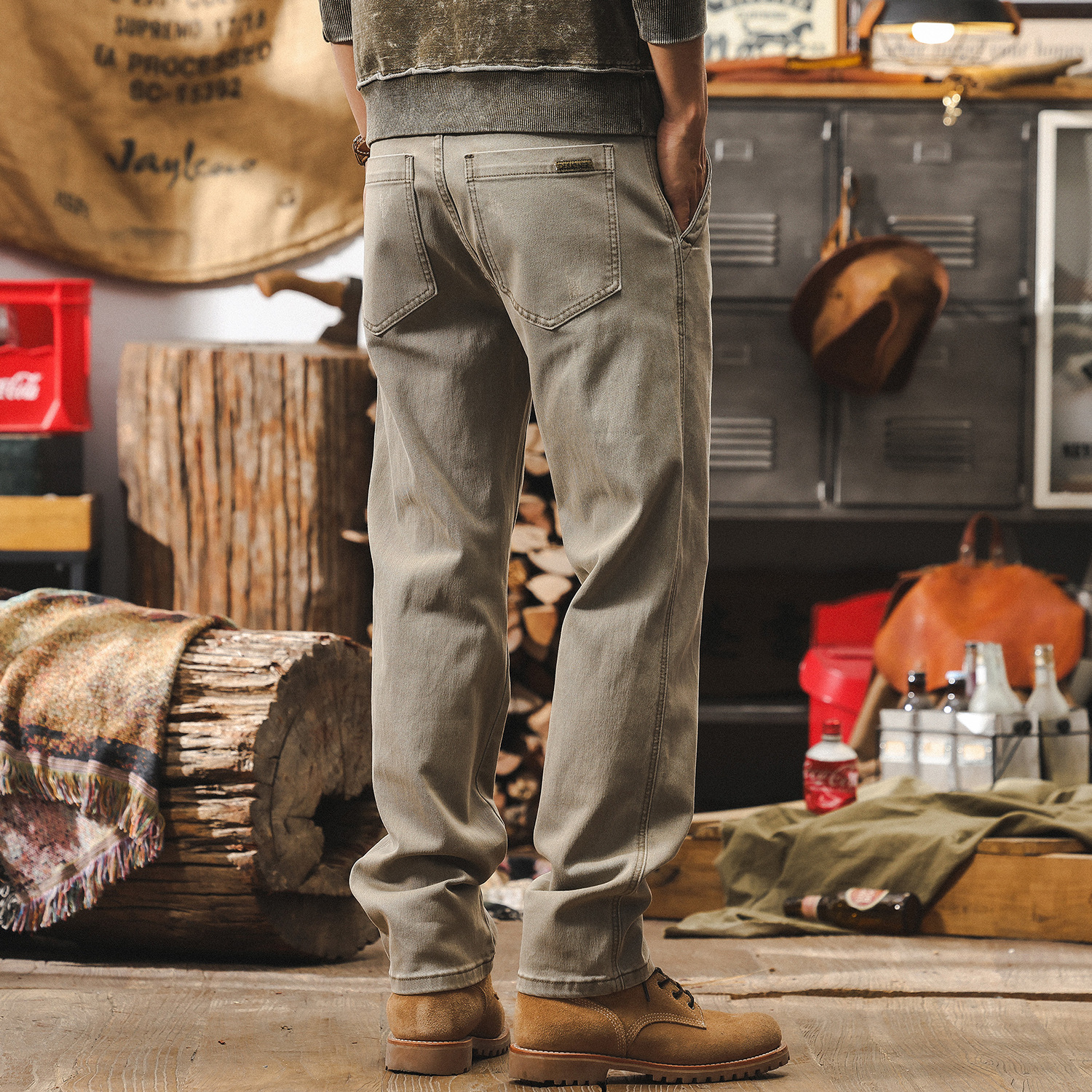 美式重磅復古直筒牛仔褲男春秋2025新款潮牌潮流秋季休閒工裝褲男