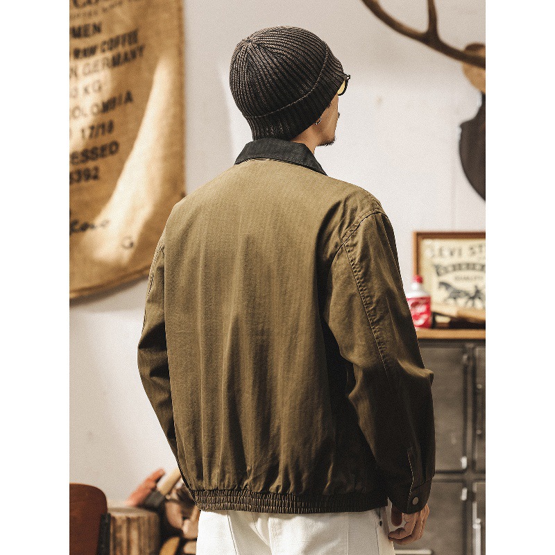 美式復古工裝夾克男秋季2025新款戰術戶外軍工獵裝潮牌外套男春秋