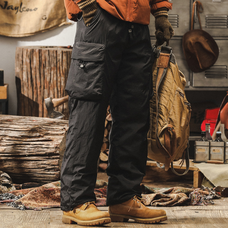 【90%白鴨絨】登山滑雪羽絨褲冬季加厚戶外禦寒保暖傘兵衝鋒褲男