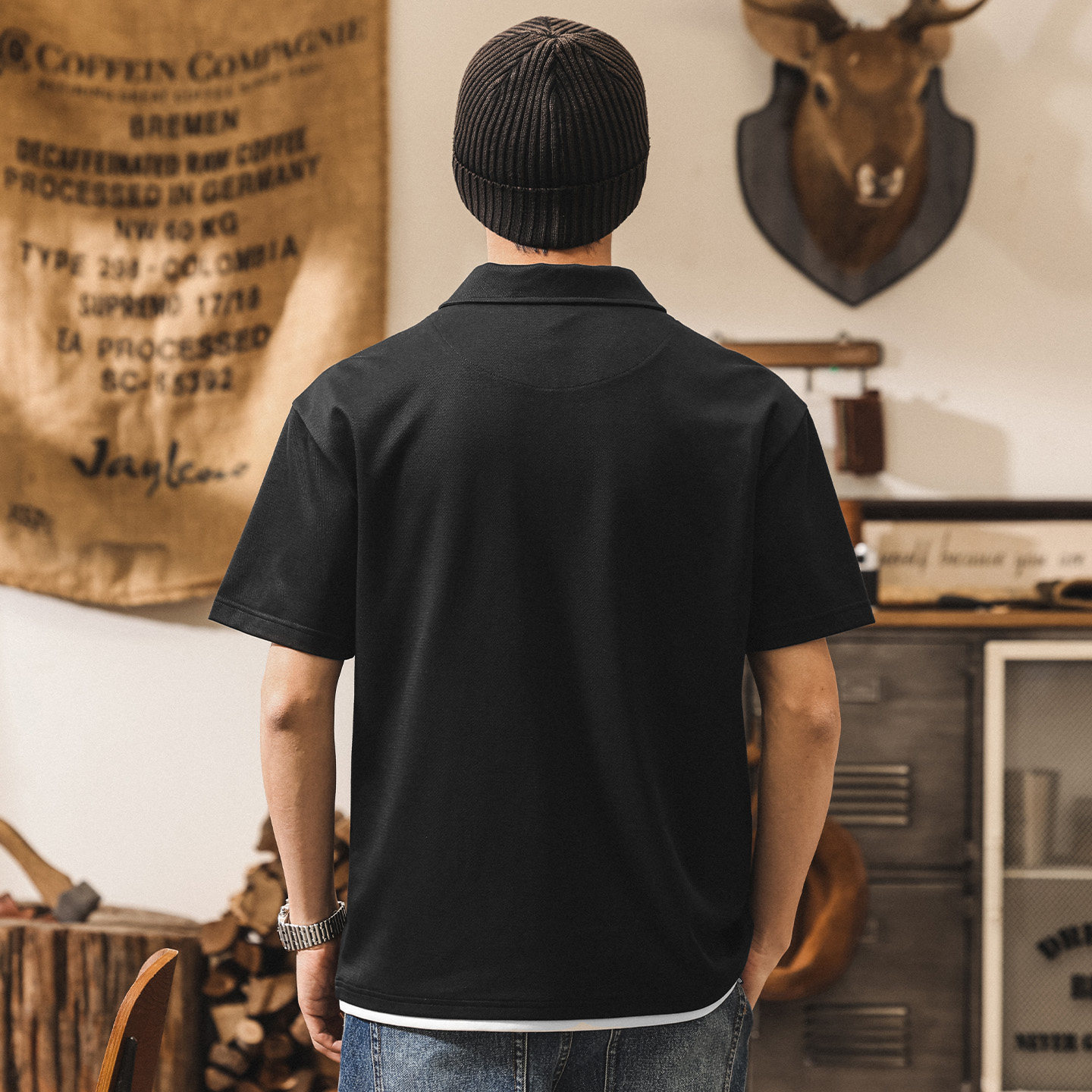 美式復古假兩件POLO衫短袖男款夏季2026新款潮牌休閒寬鬆男士T恤