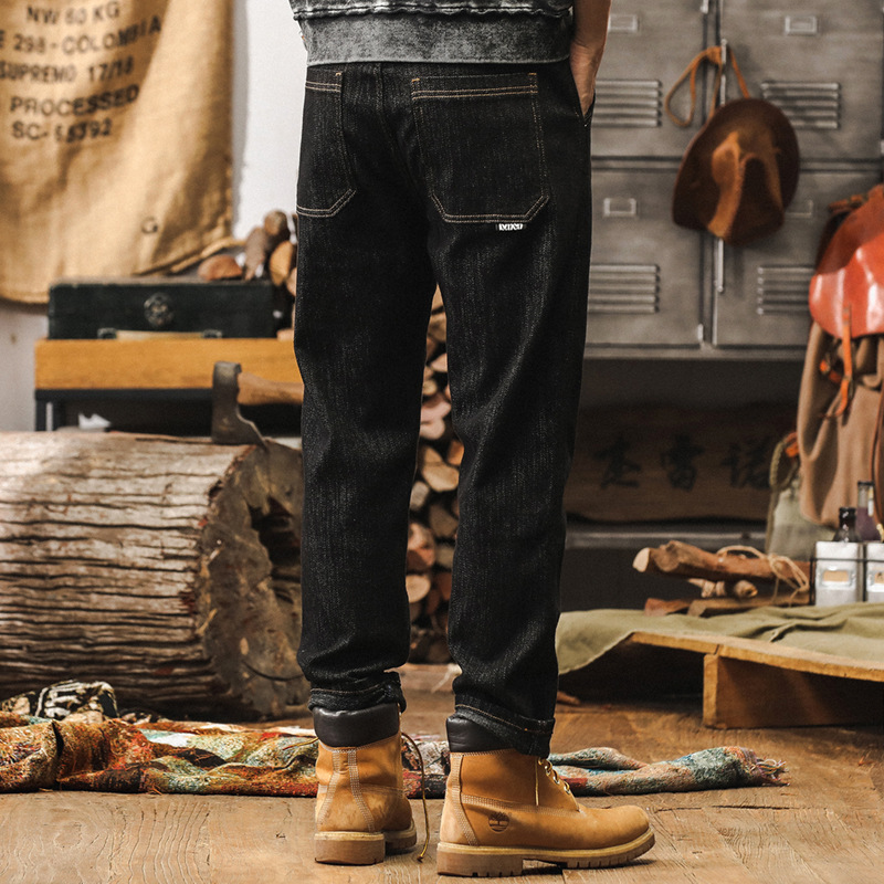 杰雷諾活性染環保固色牛仔褲男秋季2024新款彈力直筒男士休閒褲子