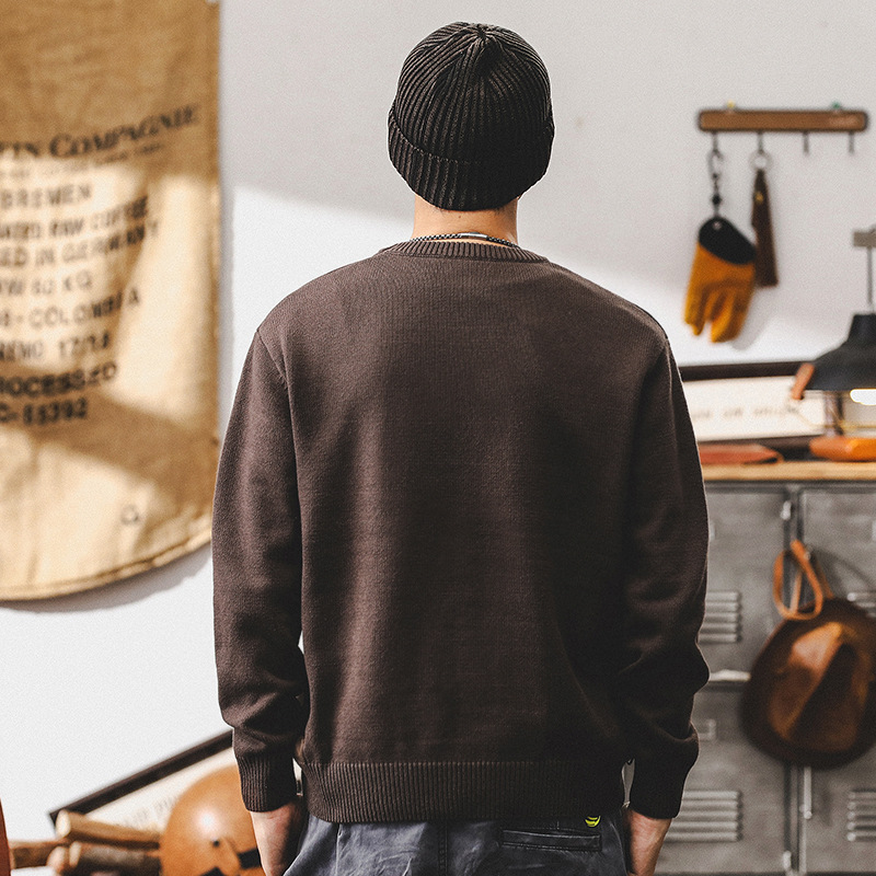 美式復古慵懶風毛衣男冬季潮牌寬鬆2024新款男士針織衫外套秋冬款