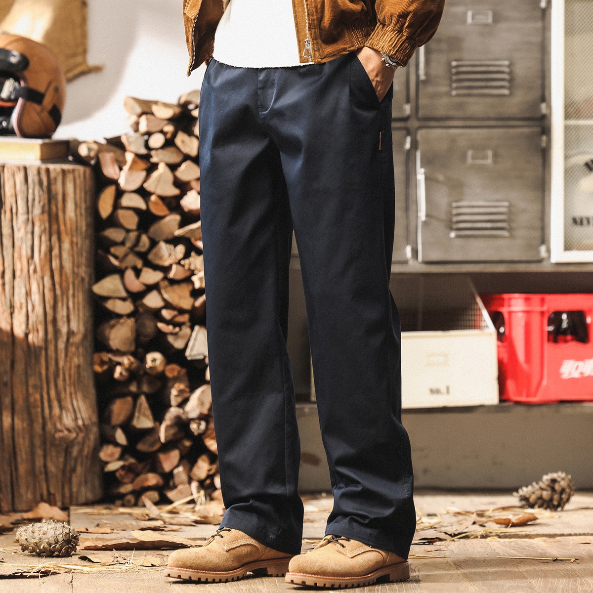 美式復古黑色休閒褲男2025新款簡約直筒長褲潮牌寬鬆秋季男士褲子