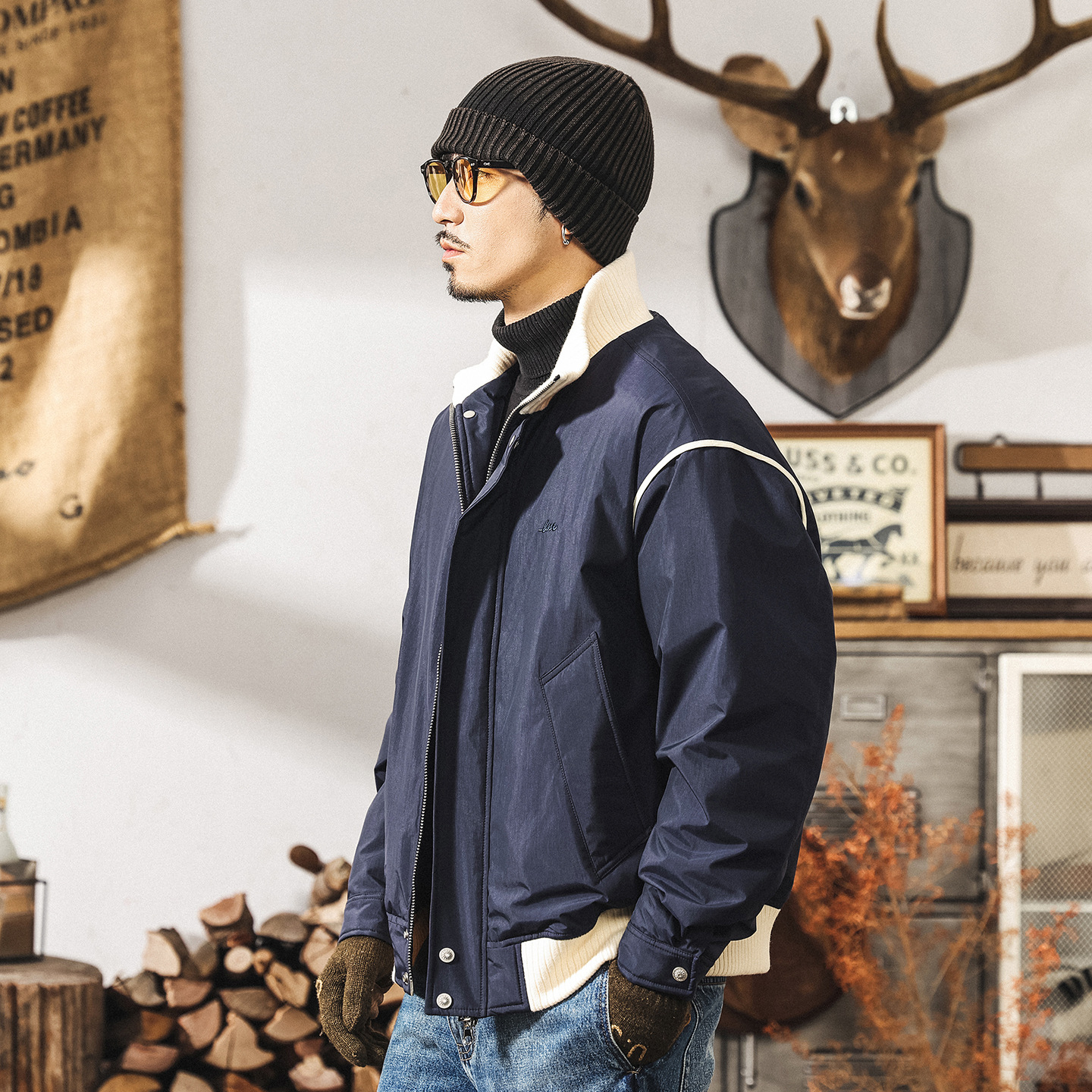 美式復古90%純白鴨絨輕薄羽絨服男冬季保暖潮牌寬鬆抗寒男士外套