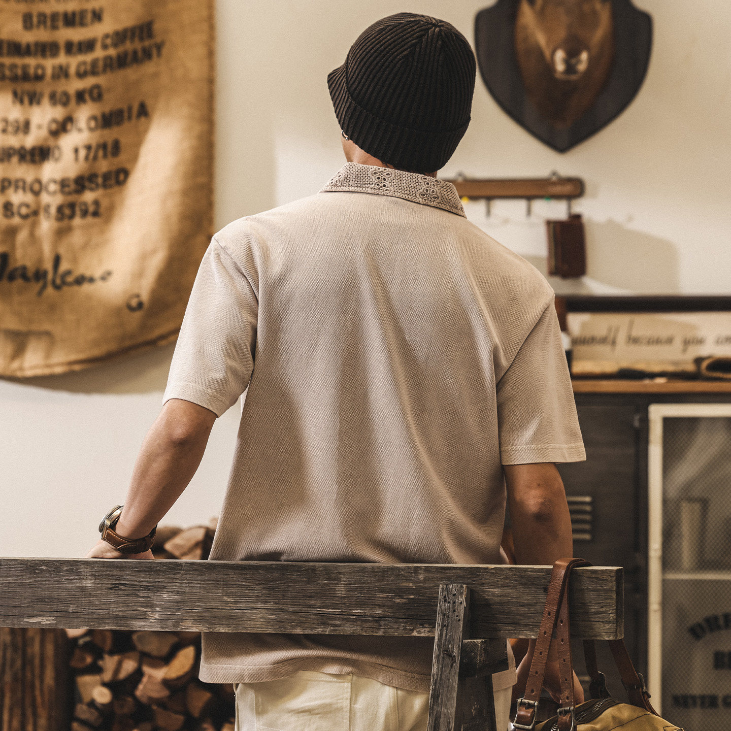 美式復古老錢風男士Polo衫夏季短袖T恤2026新款潮流重磅寬鬆上衣