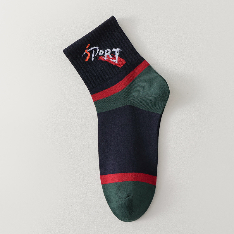 襪子男中筒襪秋冬運動防臭吸汗透氣男士冬季保暖長筒長襪ins潮