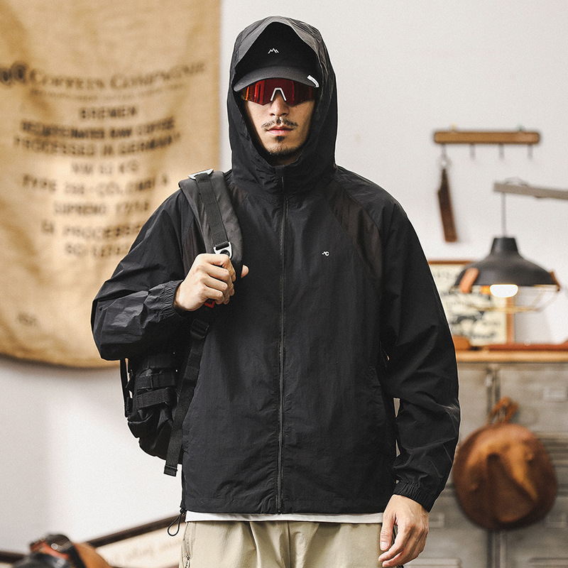 傑雷諾夏季薄款UPF50+防曬衣男涼感寬鬆山系戶外騎行防曬服外套男