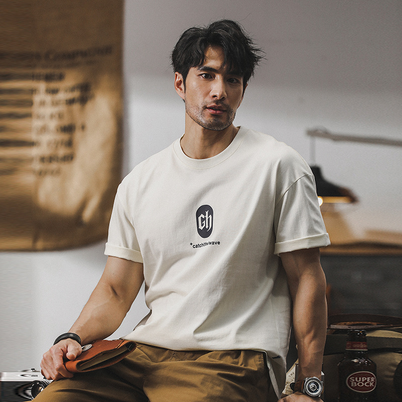 美式潮牌260g重磅短袖T恤男夏季寬鬆大碼男裝半袖男2024新款