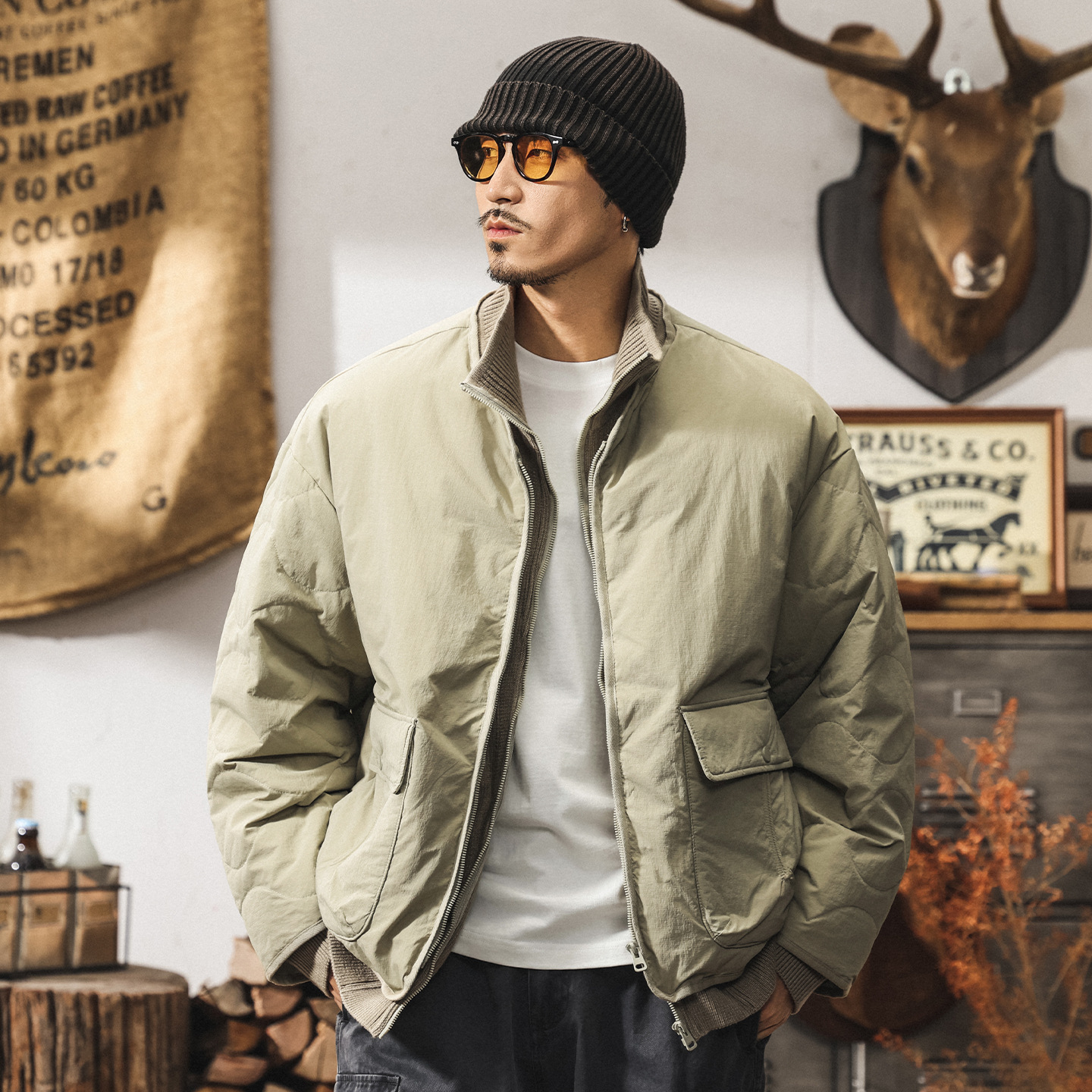 可追溯源頭新國標90純白鴨絨假兩件羽絨服男冬季加厚新款保暖外套