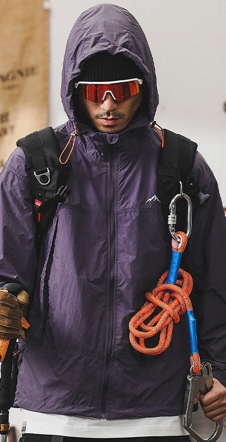 冰絲涼感防曬衣男款寬鬆大碼防紫外線防曬服山系戶外男生薄款外套