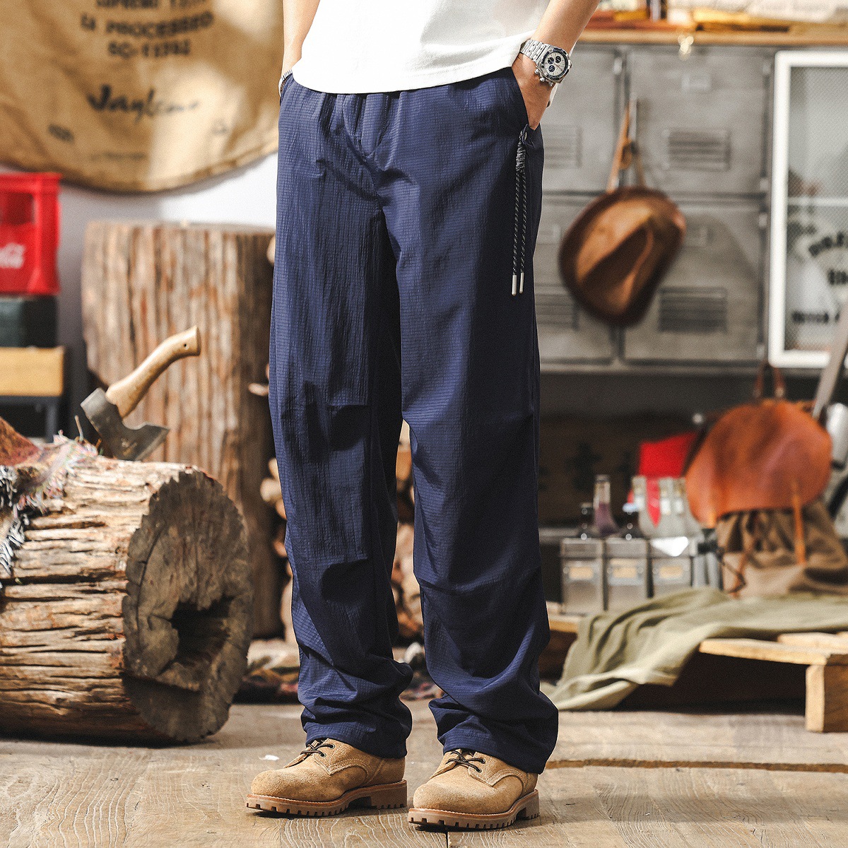 美式戶外速幹薄款褲子男夏季寬鬆潮牌山系傘兵機能長褲男士休閒褲