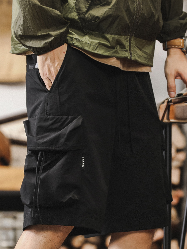 傑雷諾美式潮牌戶外工裝短褲男夏季寬松多口袋機能男士運動五分褲