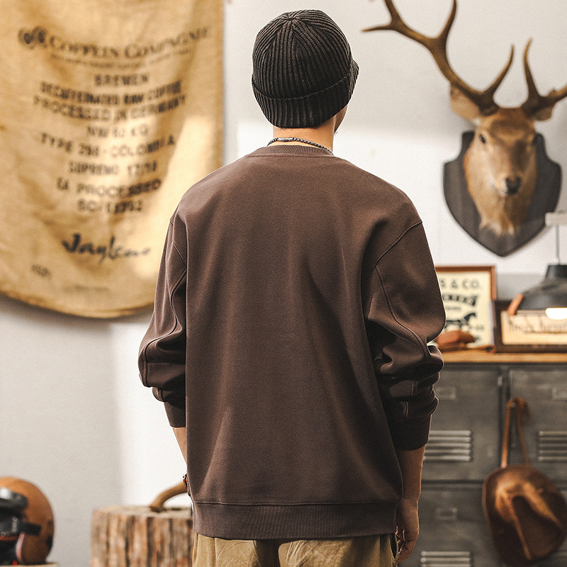 美式復古厚實400g重磅衛衣男冬季加絨加厚外套男潮牌寬鬆休閒上衣