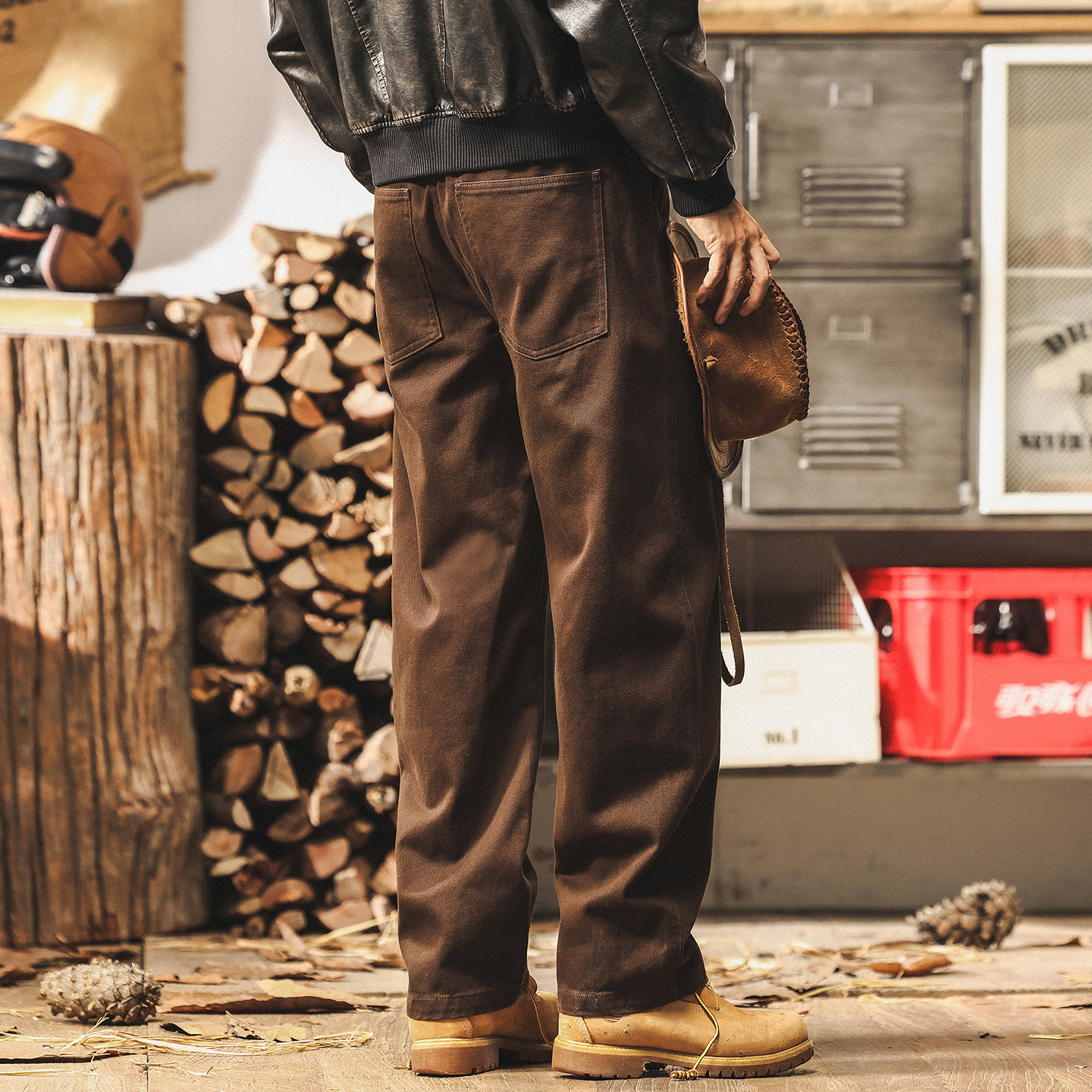 美式復古休閒褲男士長褲秋季2025新款寬鬆直筒潮牌工裝褲子男