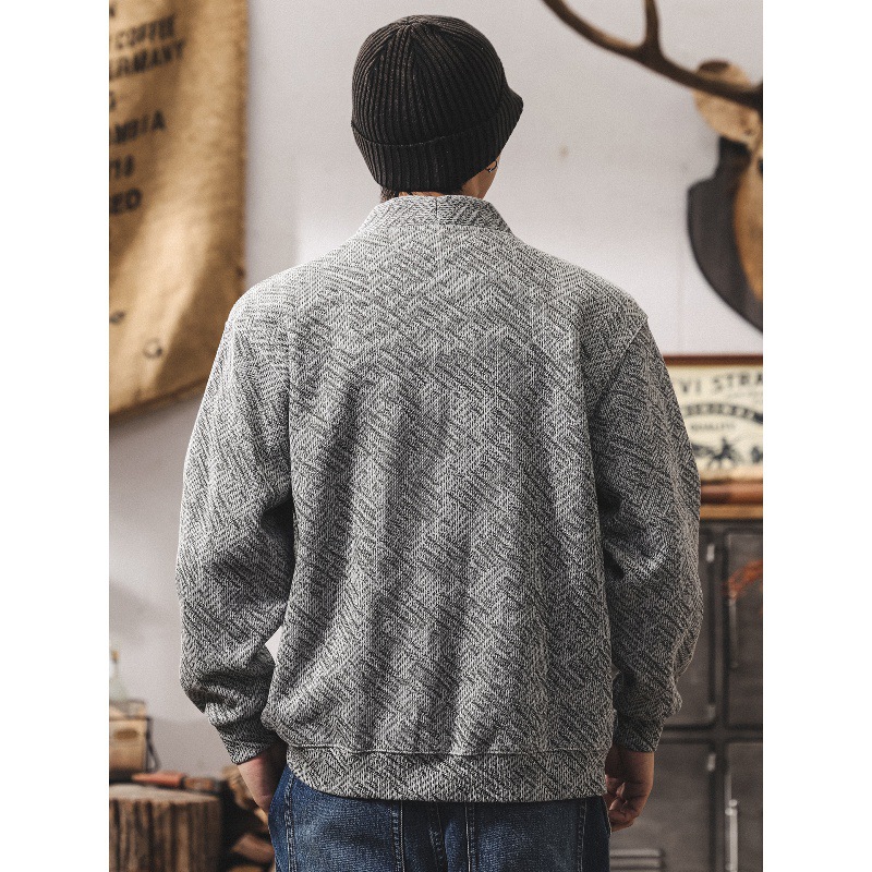 美式復古400g重磅開衫衛衣男春秋款寬鬆潮牌針織衫男秋季男士外套