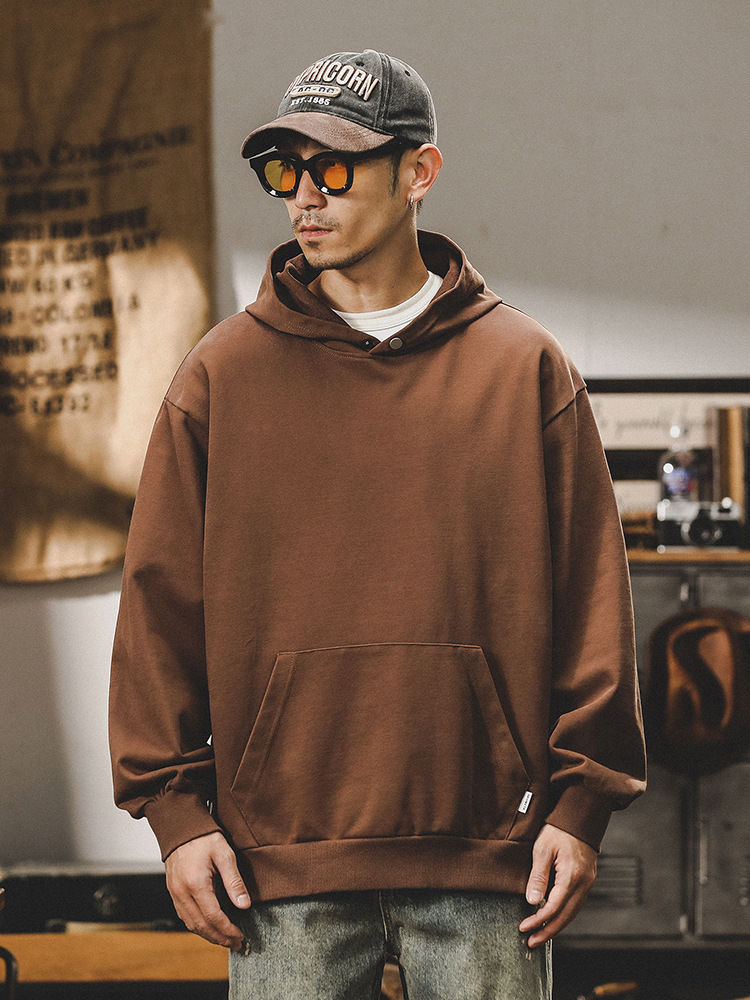 春秋新款美式衛衣男春季2024新款潮牌設計款衣服潮流連帽外套男款