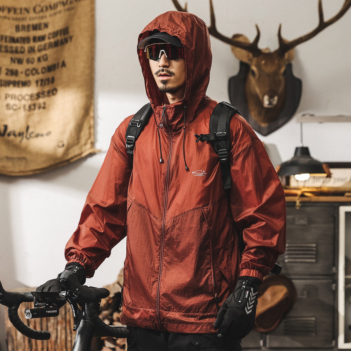 夏季戶外輕薄透氣防曬衣男士寬鬆防紫外線連帽速幹防曬服薄款外套