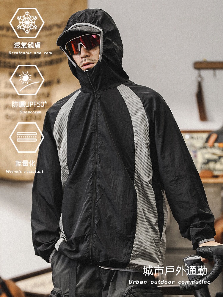 傑雷諾UPF50+防曬衣男款夏季潮牌戶外騎行釣魚防紫外線男士防曬服