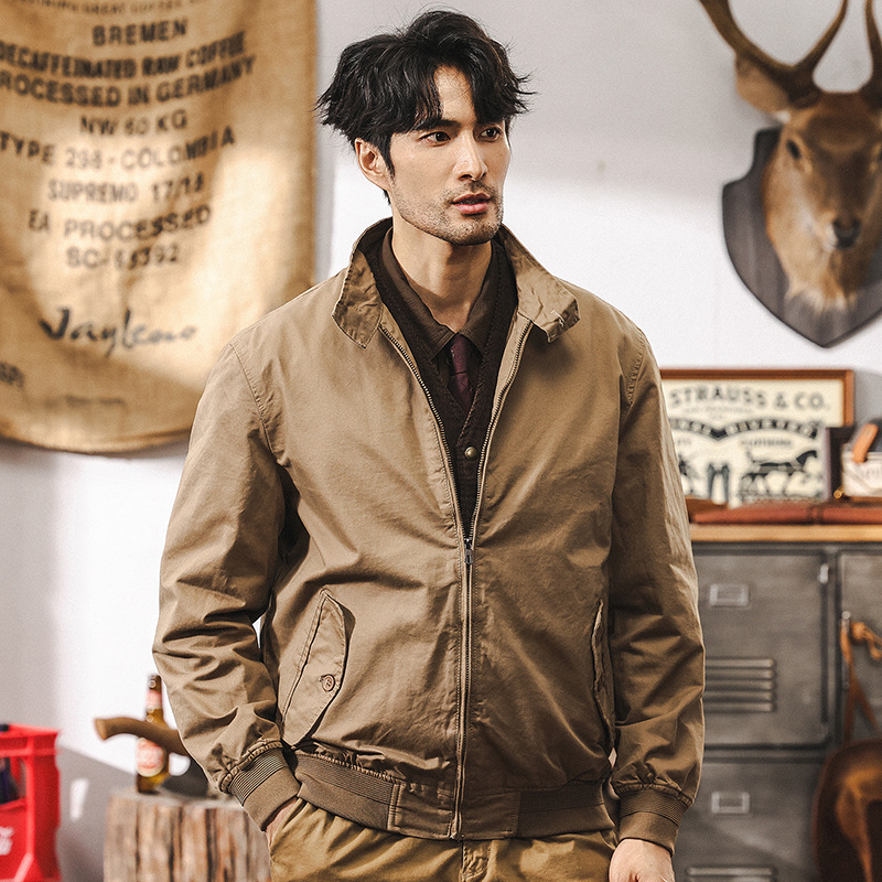 美式復古飛行員夾克棉服男冬季加厚棉衣2024新款潮牌行政短款外套