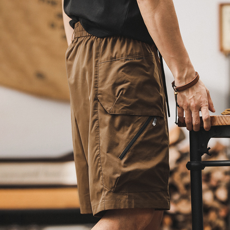 傑雷諾戶外工裝短褲男夏季薄款2024新款寬松大碼潮牌休閑五分褲男